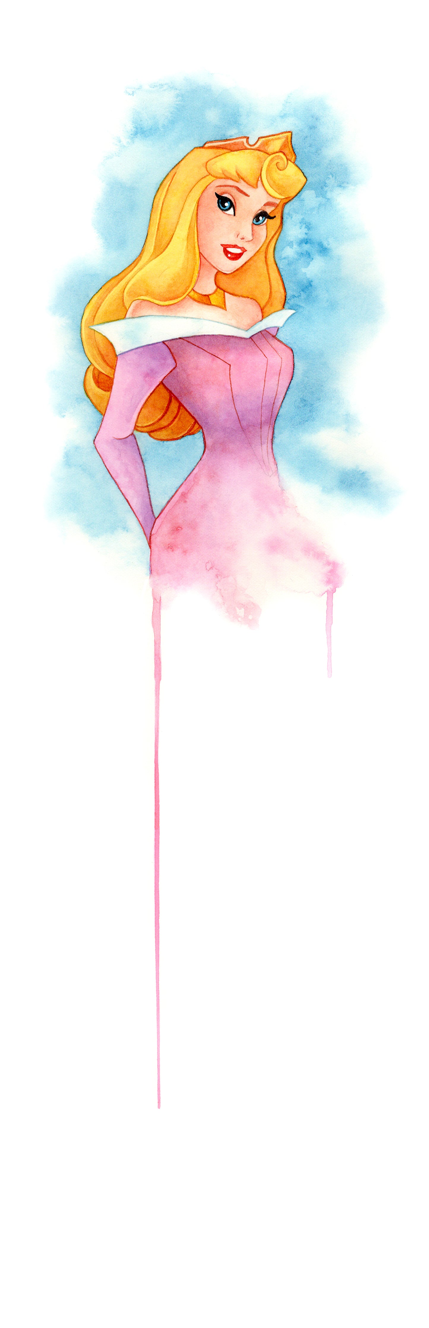 Princess Aurora, The Sleeping Beauty - ORIGINAL WATERCOLOR PAINTING