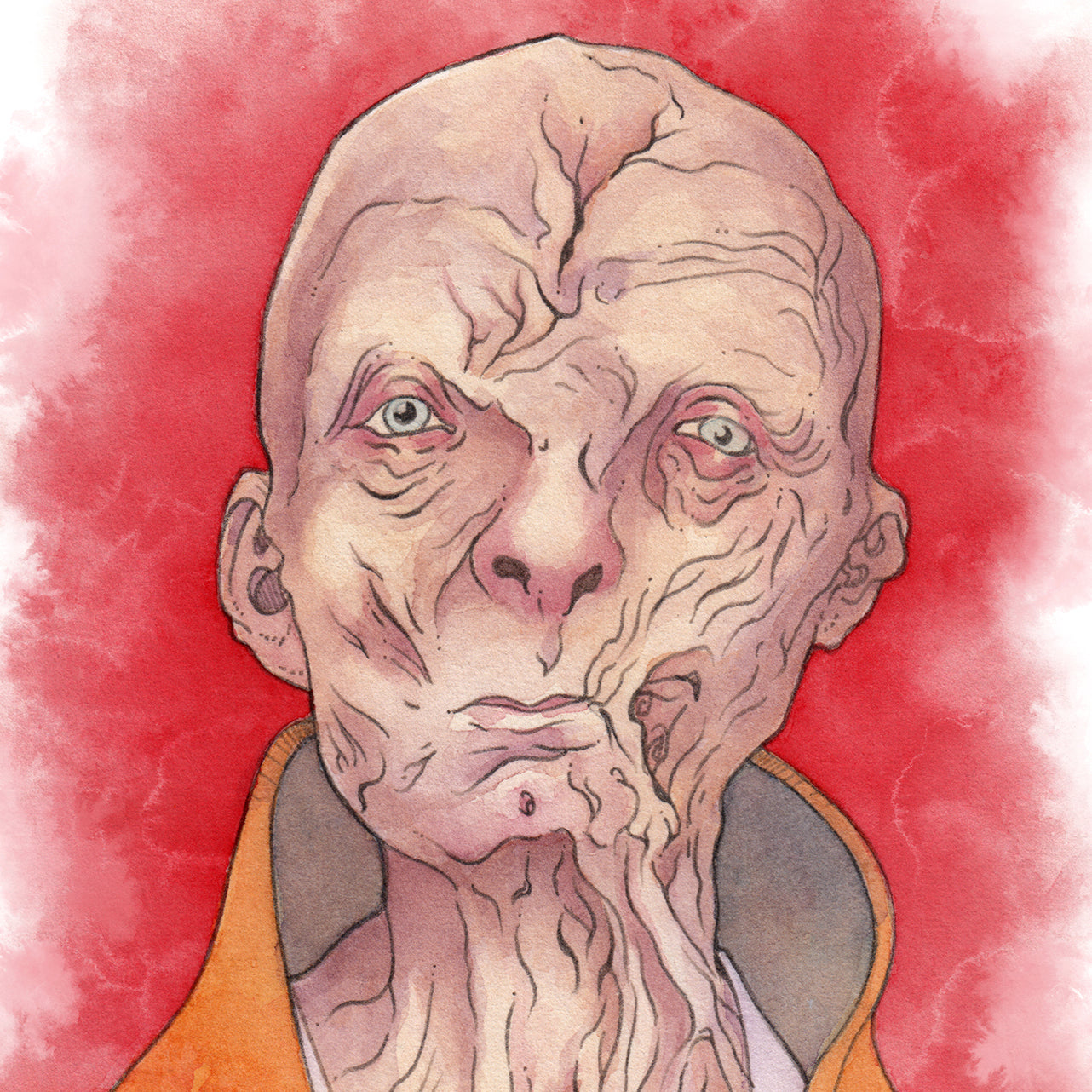 Star Wars: Supreme Leader Snoke - ORIGINAL WATERCOLOR PAINTING