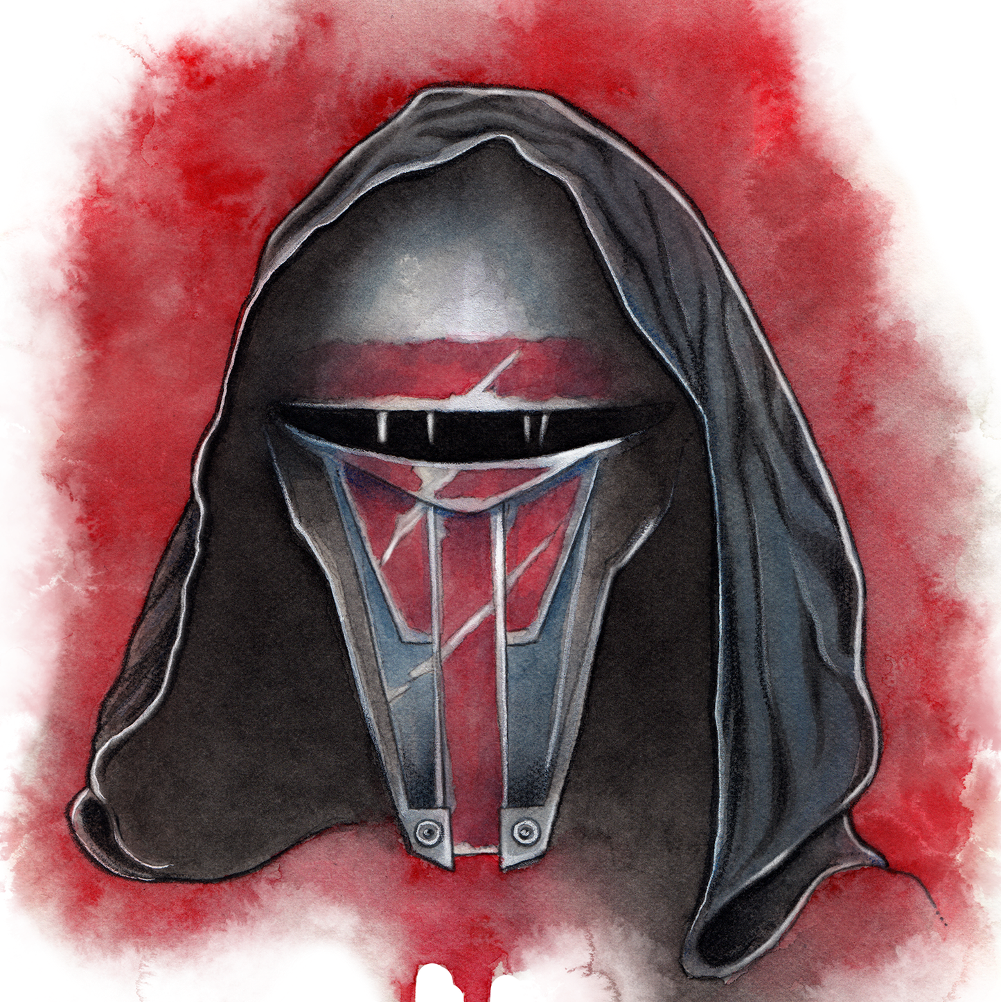 Star Wars: Darth Revan - ORIGINAL WATERCOLOR PAINTING
