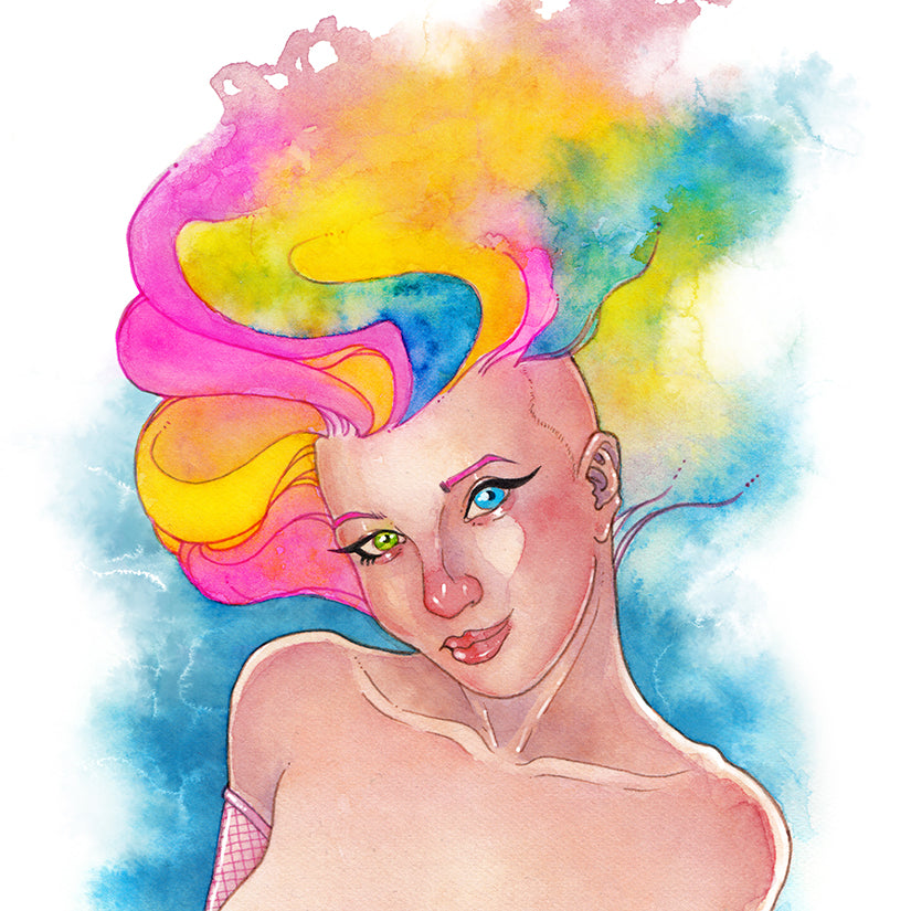 Comics: Delirium - ORIGINAL WATERCOLOR PAINTING