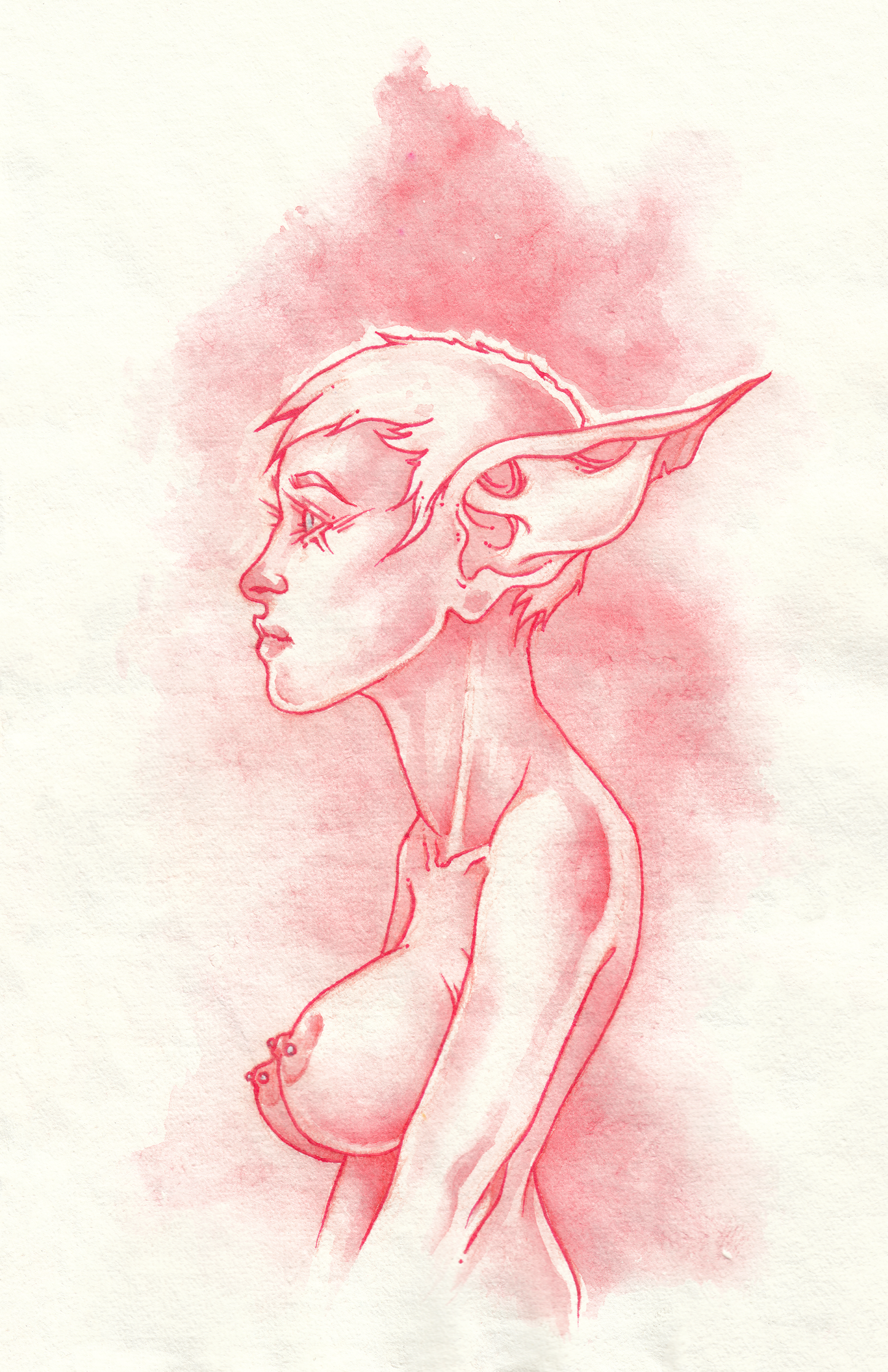 Elf As Fuck: Confidence - ORIGINAL WATERCOLOR PAINTING