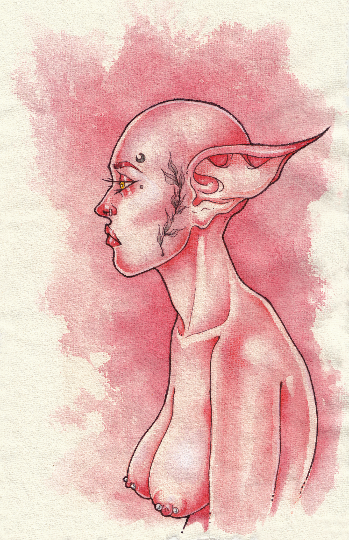 Elf As Fuck: Shaman - ORIGINAL WATERCOLOR PAINTING