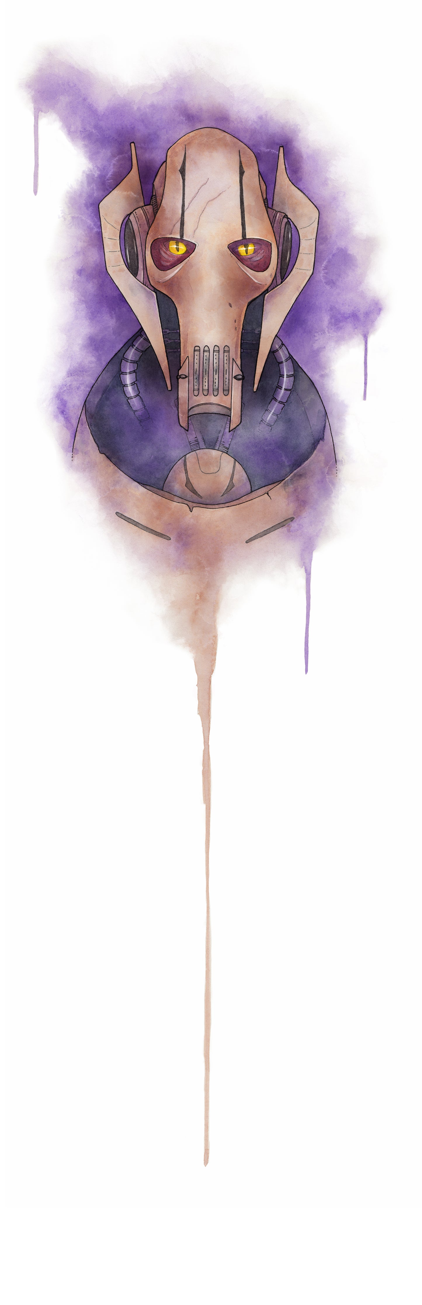 Star Wars: General Grievous - ORIGINAL WATERCOLOR PAINTING
