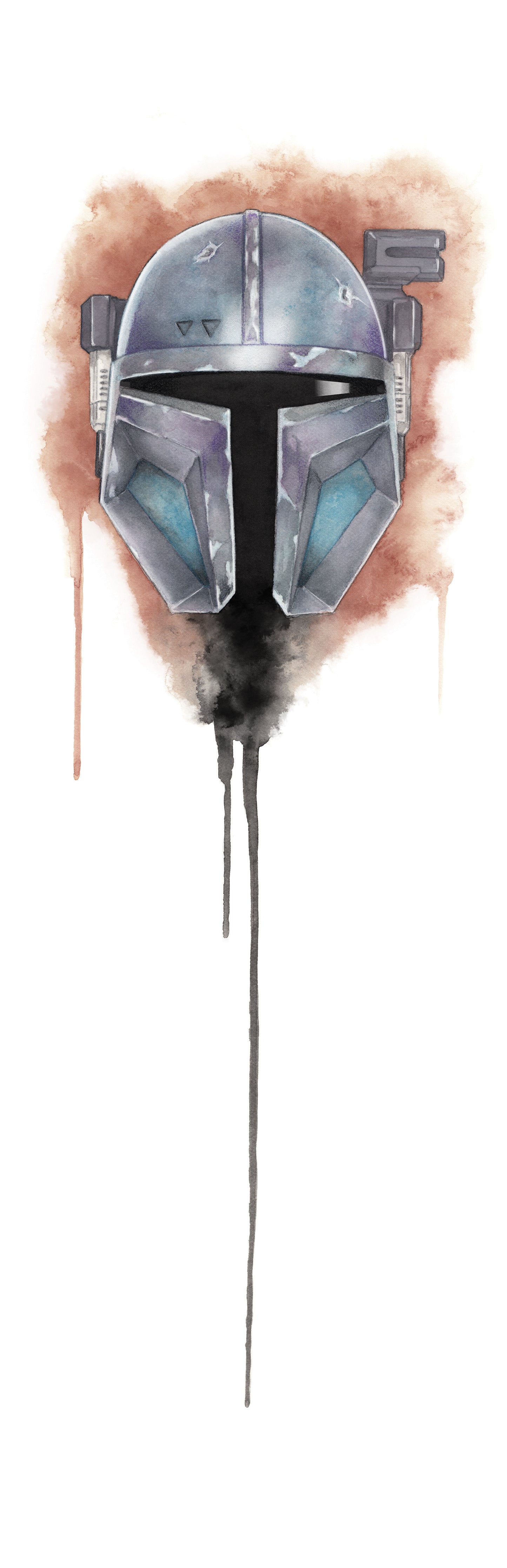 Star Wars: Paz Vizsla - ORIGINAL WATERCOLOR PAINTING