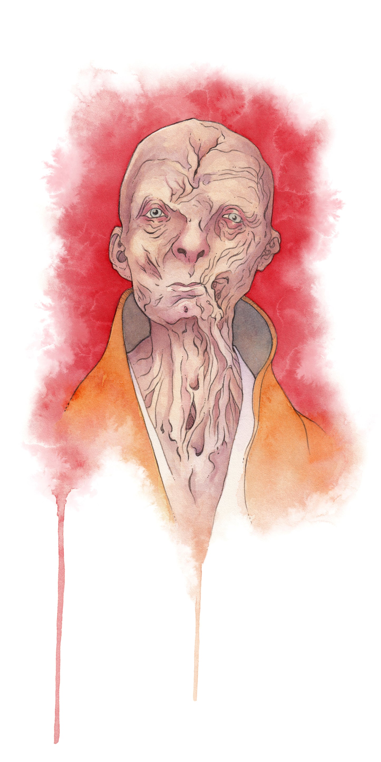 Star Wars: Supreme Leader Snoke - ORIGINAL WATERCOLOR PAINTING