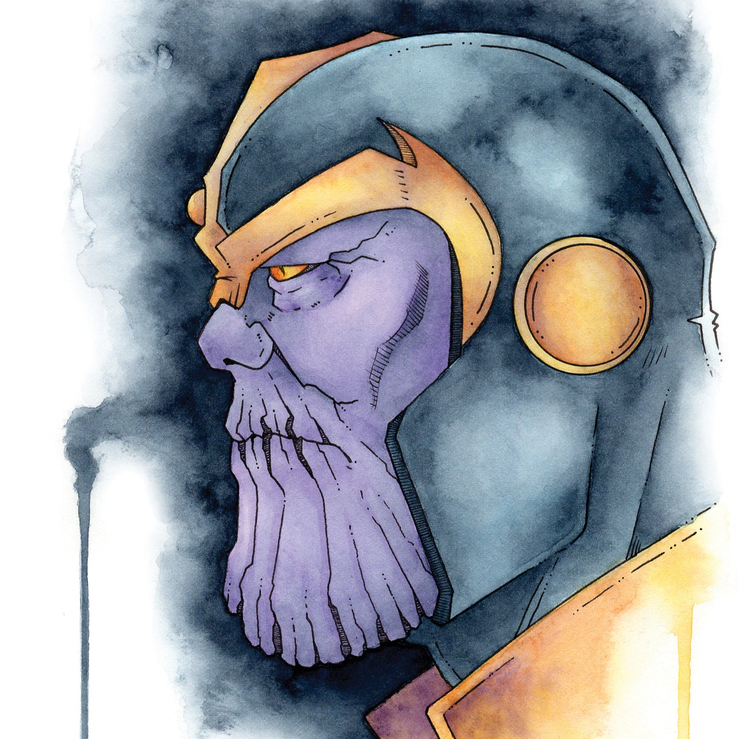 Marvel: Thanos, The Mad Titan - ORIGINAL WATERCOLOR PAINTING