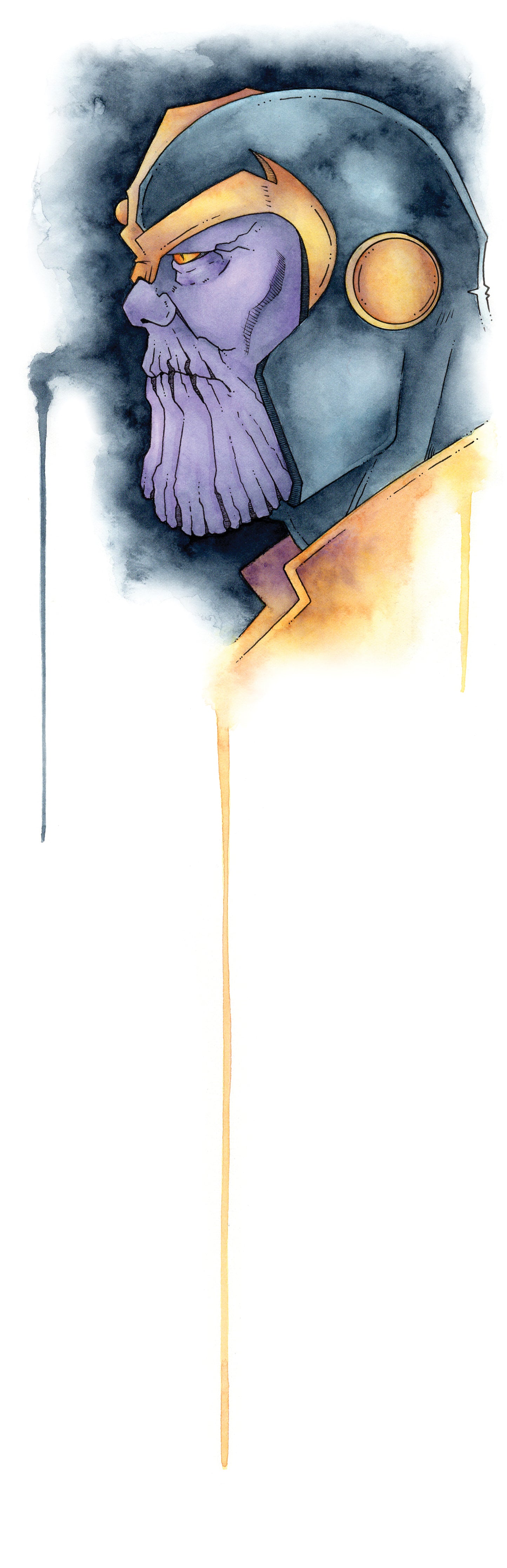 Marvel: Thanos, The Mad Titan - ORIGINAL WATERCOLOR PAINTING