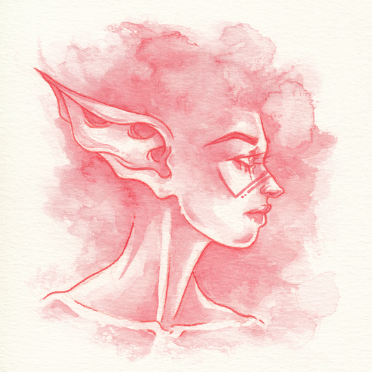 Elf As Fuck: Elf 71 - ORIGINAL WATERCOLOR PAINTING