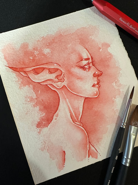 Elf As Fuck: Misty Steps - ORIGINAL WATERCOLOR PAINTING