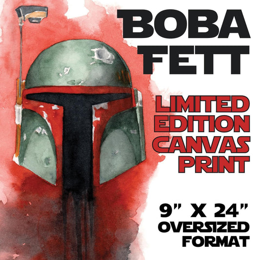 Boba Fett - 9" x 24" Canvas Print - LIMITED EDITION