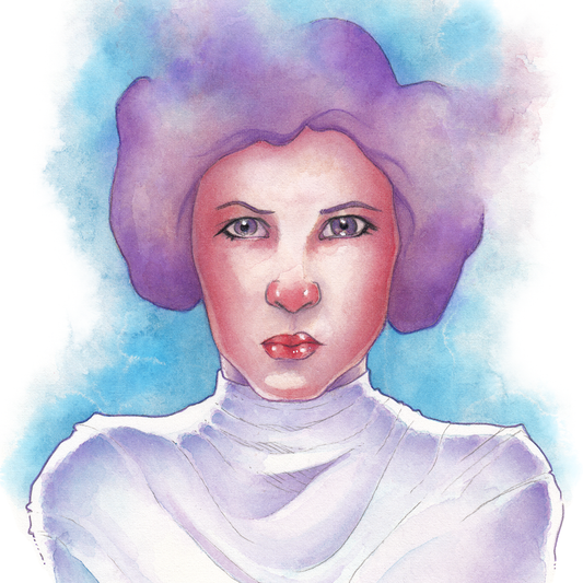 Star Wars: Princess Leia - ORIGINAL WATERCOLOR PAINTING
