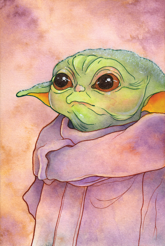 Grogu - 5" x 7" Mini Print